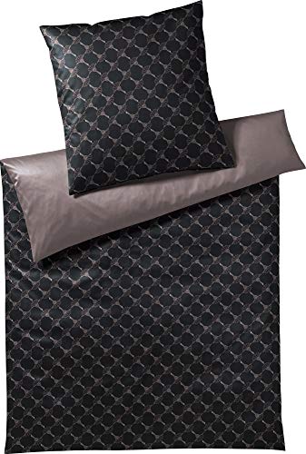 Joop! Bettwäsche Cornflower Double 4083 Shiny Black - 09 80x80 cm - 135x200 cm