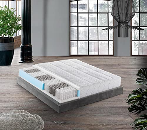 Taschenfederkern-Matratze Morfeo für Einzelbett, Höhe 23 cm, sieben Liegezonen, Bezug abnehmbar und waschbar 160x190