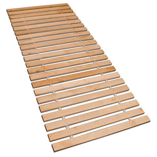 Betten-ABC Madera Premium Rollrost aus massivem Erlenholz, 23 stabile Leisten, Belastbar bis 220 kg, Für alle Matratzenarten, Einfache Montage, Perfekte Luftzirkulation, Größe: 90 x 200 cm