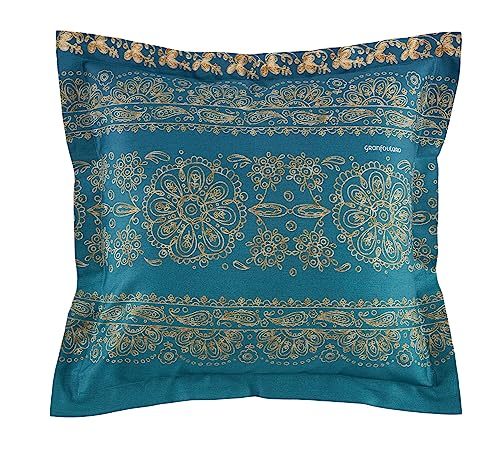 Bassetti Brenta Kissenhülle zu Bettwäsche aus 100% Baumwollsatin in der Farbe Blau B1, Maße: 40x40 cm - 9325891