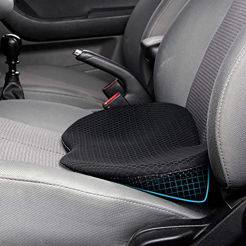 Livtribe Autositzkissen,Ergonomisches Sitzkissen für Auto,Memory Foam Autositzauflage,orthopädisches sitzkissen für Autositz,Road Trip Essentials für Fahrer(Schwarz)