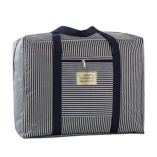 Große Oxford Aufbewahrungstasche Robuste Trage-Tasche handliche Reisegepäck Bettdecken Kissen Gepäcktaschen Auflagentasche Betttaschen Waschesack für Decken Bettdecken Kleidung(60*50*30CM)