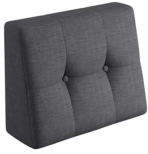 sunnypillow Palettenkissen Palettenauflage Palettenpolster Palettensofa Sitzkissen Rückenlehne gesteppt Seitenkissen 60x40x20/10cm Grey