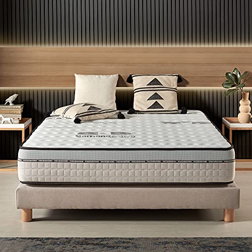 Naturalex - Matratze 160x200 cm - Visco-Carbone - Mittel - Blue Latex Matratze mit Aktivkohle - HR-Schaum - Anti-Stress - 7 Zonen Matratze - Höhe 20 cm - Öko-Tex Zertifiziert