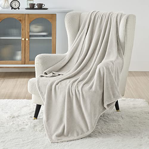 BEDSURE Kuscheldecke Flauschig Decke Fleecedecke - Wohndecke Warm Winter Weich, Sofadecke XL, Decke Couch Blanket, Wohn- & Kuscheldecken 150x200cm, Sofa überwurfdecke Beige