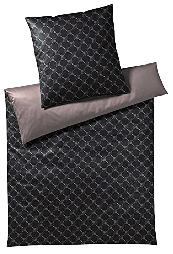 Joop! Bettwäsche Cornflower Double 4083 Shiny Black, 155x220-40x80