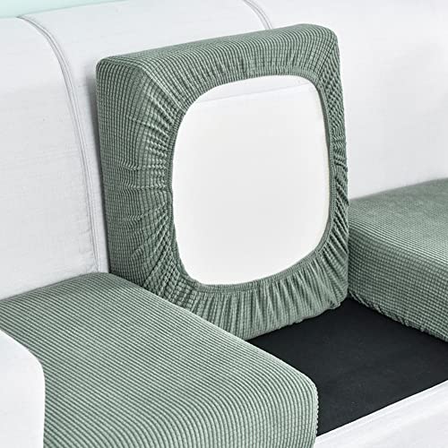 Elover Sofa Sitzkissenbezug-Hochelastischer Sitzbezug，Wohnzimmer Sofa Sitzbezug Möbelbezug rutschfest und weich, mit elastischem Boden