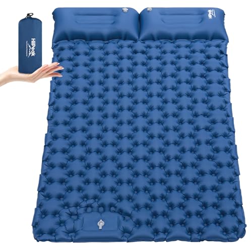 HiiPeak isomatte selbstaufblasend 2 Personen 120x200, luftmatratze Camping doppelt iso campingmatte für Zelt Ultraleicht mit kopfkissen