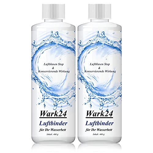 Wark24 Luftbinder Bubble Stop 400g - Luftblasen Stop für Wasserbettmatratzen - Konservierende Wirkung - Luftbindung in Wasserbetten (2er Pack)