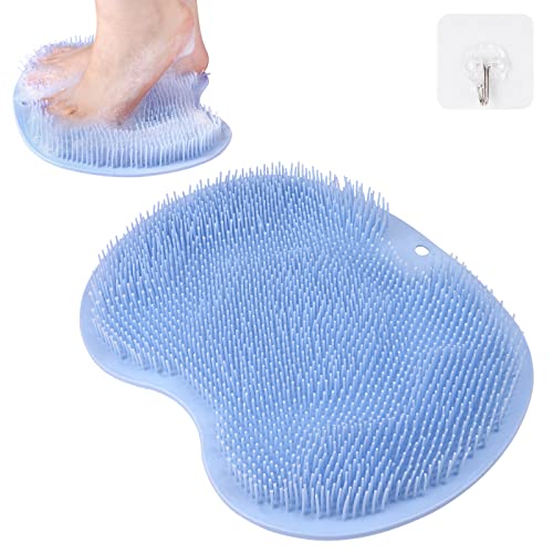 ACWOO Bath Massage Pad，Fuss Wäscher Dusche,Fußschrubber-Massagematte mit Rutschfesten Saugnäpfen Hakenzubehör，Fußmassagegerät Scrubber Cleaner Verbessert die Fußzirkulation，Reinigt,Peeling