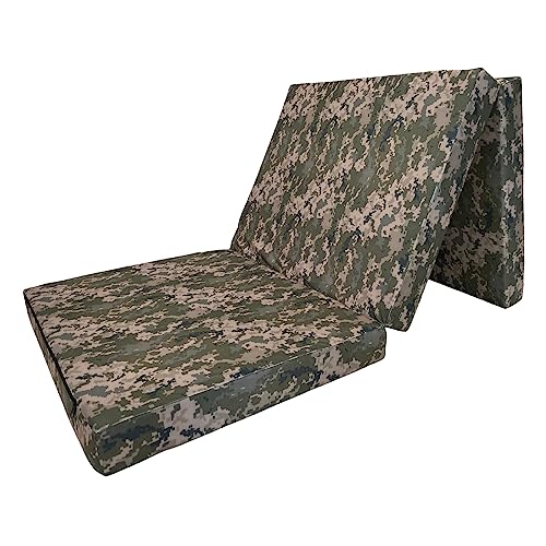 FORTISLINE - Klappmatratze 180x65x7cm - 3-teilige Faltmatratze - H2 Gästematratze - Camping Faltbare - Kamping Bett - Waschbar Bezug - Erwachsene Klappbar - Reisematratze - Schaumstoff Matratze