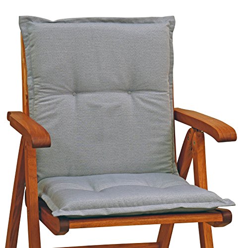 Auflagen für Sessel Mittellehner 105 cm Lang Dessin Rio 50318-711 in Grau Ohne Sessel (1)