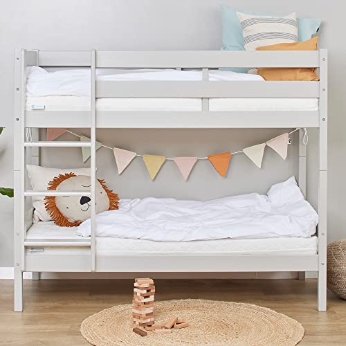 Hoppekids Etagenbett 2 Kinder 70x160 | Hochbett für 2 Kinder | Taubengrau