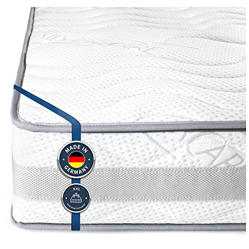 BMM Matratze Komfort Super XXL 90x200cm H4 extra fest/Kaltschaummatratze Öko-Tex Zertifiziert/orthopädische 7 Zonen/Höhe 23cm / Matratzen produziert in Deutschland