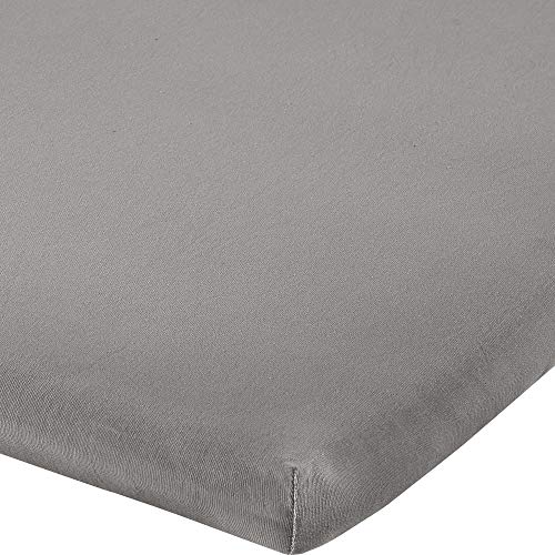 Erwin Müller Topper-Spannbettlaken Freising Elasthan-Jersey-Stretch grau Größe 120x200-130x220 cm- dehnbar, antipilling, bügelfrei, Rundumgummi (weitere Farben,Größen)