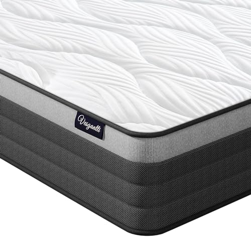 Vesgantti Matratze 90x190cm Komfort 26cm Härtegrad-H3 7-Zonen Taschenfederkernmatratze Mittelfest Orthopädische Kaltschaum Federkernmatratzen Öko-Tex Zertifiziert