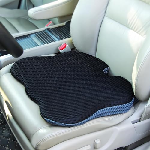 Meisax Autositzkissen,Keilkissen Auto,Ergonomisches Sitzkissen für Auto Sitzkissen Auto Sitzkeilkissen für Auto Fahrersitz Sitzkissen für Auto, Memory Foam Autositzauflage (Schwarz)