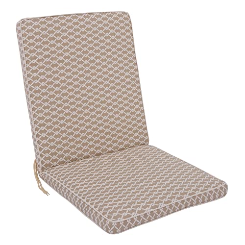 PATIO Stuhlauflage Niedriglehner Salamanca Niedrig 105 x 50 cm Stuhlpolster beige mit Schnüren