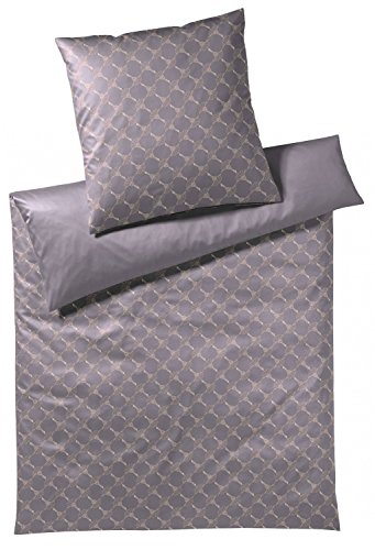 JOOP Bettwäsche aus Mako-Satin, Typ mit Kornblumen von Farben Shaded 200x220 + 2x 80x80 Rosé