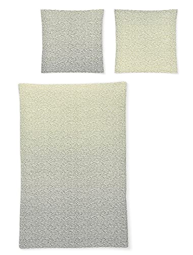 Irisette Edel-Feinbiber Bettwäsche Feel Rotherham grün 1 Bettbezug 135 x 200 cm + 1 Kissenbezug 80 x 80 cm