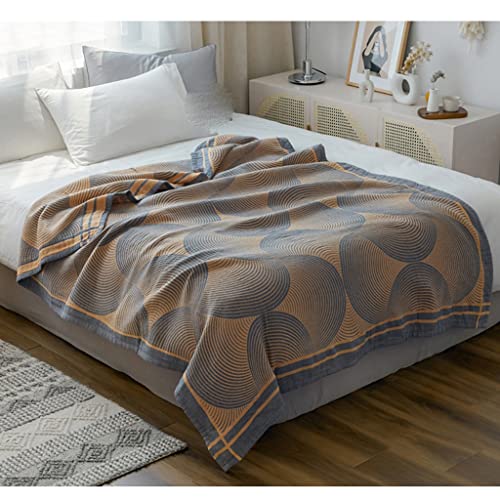 Doppelbett-Tagesdecken, Baumwoll-Steppdecke, Sommer-Musselin-Überwurf, Decken für die Betten, Sofabezug, Decke, dekorative Bettwäsche (D 150 x 200 cm)