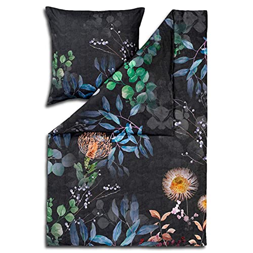 ESTELLA Mako-Satin Bettwäsche Midnight Multicolor 1 Bettbezug 135 x 200 cm + 1 Kissenbezug 80 x 80 cm