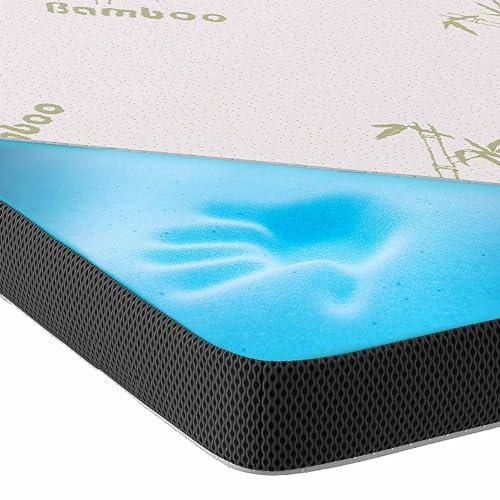 MKS Gel Topper 180x200 cm | Matratzentopper mit 7 cm Gel-Memory-Schaum | Umweltfreundliche kühlende Matratzenauflage mit 3D-Luftstrom | Viskoelastische Matratzenauflagen mit abnehmbarem Bambusbezug