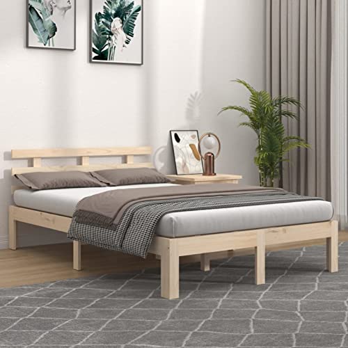 ARKEM Massivholzbett 140x190 cm Bettgestell Holzbett Bed Frame Massivholzbett Bett Holz Bettrahmen