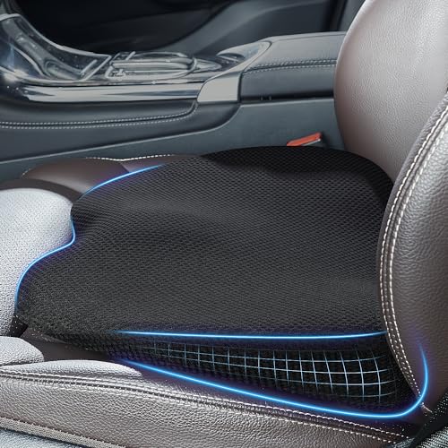 Qutool Keilkissen Auto Memory Foam Sitzkissen Autositzkissen Fahrersitz Stuhlsitzkissen Keilkissen Stuhl Sitzkissen Auto Ergonomisches Sitzkissen für Bürostuhl, Pkw und LKW