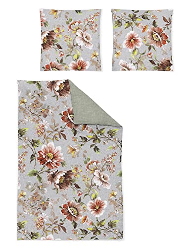 Irisette Flausch-Cotton Bettwäsche Set Zobel 8854 Multi 135 x 200 cm + 1 x Kissenbezug 80 x 80 cm