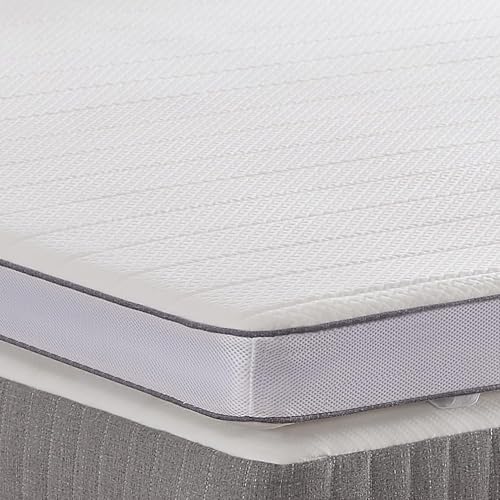 SHINERA Gelschaum Matratzentopper 160 x 200 cm - 10cm Höhe Matratzen Topper Memory Foam - H2 H3 Boxspringbett Geltopper Härte Mittel Fest - Mattress Topper Matratzenschoner Abnehmbar