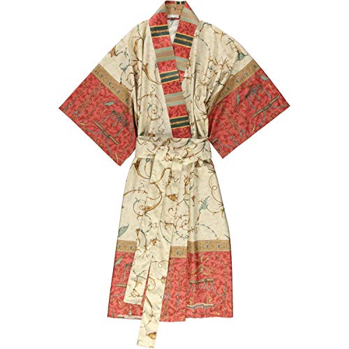 Bassetti OPLONTIS Kimono aus 100% Baumwollsatin in der Farbe Rot v.8, Größe: L-XL - 9262118