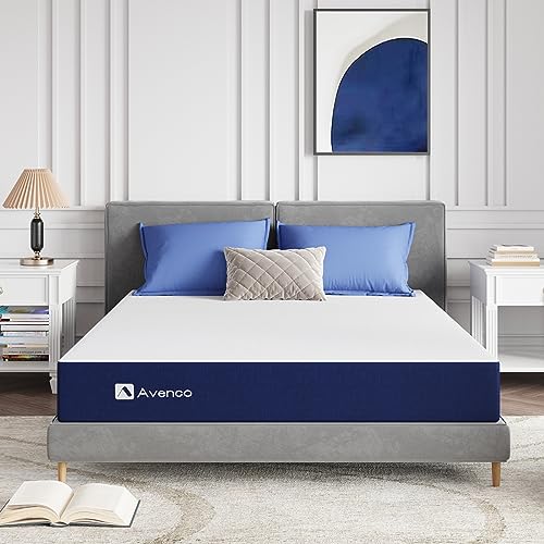 Avenco Matratzen 160x190，Gel Gedächtnisschaum Matratze, Comfort High Elastic Memory Foam Matratze, Mittelfeste Hybridschaum-Matratze für kühlen Schlaf，Öko-Tex Zertifiziert