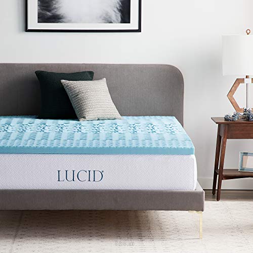 LUCID Matratzen Topper mit 5 Zonen – 5cm Gel Memory Foam Matratzenauflage, atmungsaktiv, Oeko-Tex, 80x190 cm