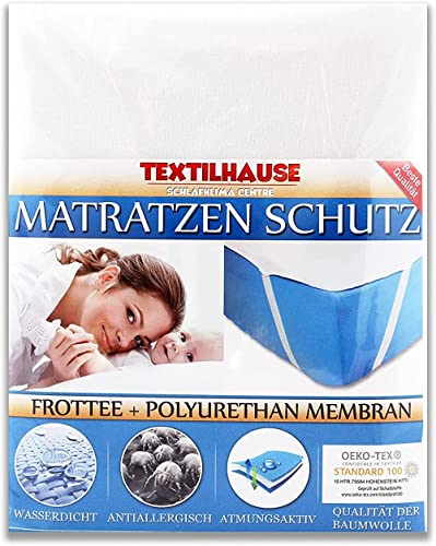 TEXTILHAUSE - Wasserdicht Matratzenschoner 200 x 220 cm | Inkontinenzauflage Unterlage 200x220 | Matratzenbezug 200x220cm Matratzenauflage 200 x 220cm