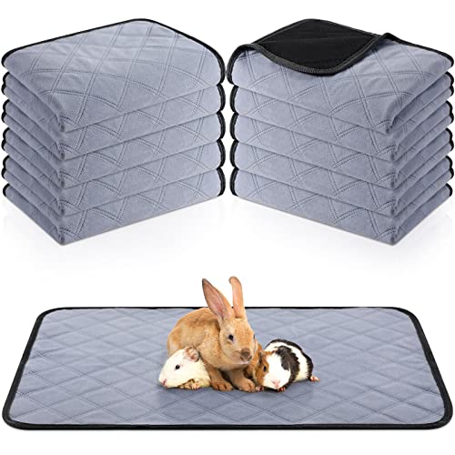 Namalu 10 Stück PIPI Pads Meerschweinchen Käfig Einlagen Wiederverwendbare Trainingsunterlagen Waschbare Welpen Trainingspads Saugfähige Fleece PIPI Matten rutschfeste Urin Unterlagen (60 x 45 cm)