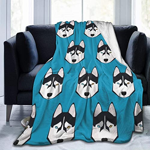 Kuscheldecke Flauschig Decke Husky-Hund 200x200cm， Welpen Fleecedecke Weich Sofadecke Warm Bettdecke Decken Wohndecke Tagesdecke Sofaüberwurf Schlafdecke Couchdecke Bettüberwurf