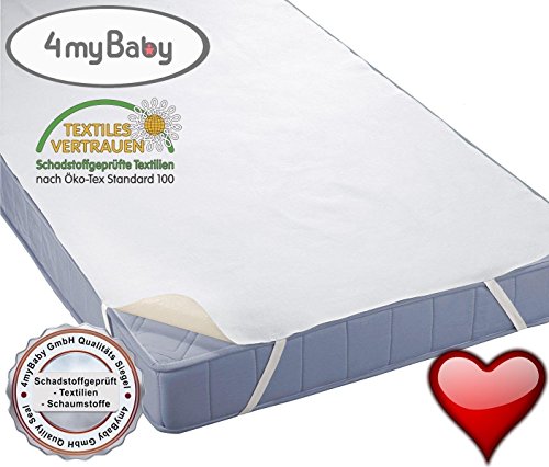 4myBaby Matratzenschutz Wasserdicht Matratzenschoner wasserdichte Betteinlage Molton (Oberschicht 100% Baumwolle) 60x120 cm bis 220x200 cm - 13 Größen (80x160)