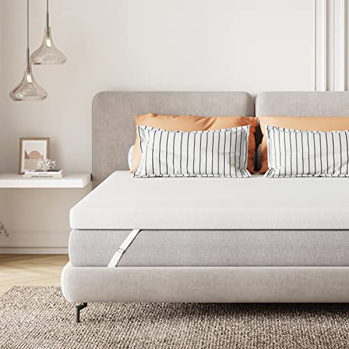 Sweetnight Topper 90x190cm, 10cm Höhe Matratzentopper aus Gel Memory Foam, Bequeme Atmungsaktive Matratzen Topper Matratzenauflage für Boxspringbett Wohnwagen Schlafsofa, Bezug Abnehmbar und Waschbar