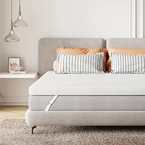 Sweetnight Topper 150x190cm, 7cm Höhe Matratzentopper aus Gel Memory Foam, Bequeme Atmungsaktive Matratzen Topper Matratzenauflage für Boxspringbett Wohnwagen Schlafsofa, Bezug Abnehmbar und Waschbar