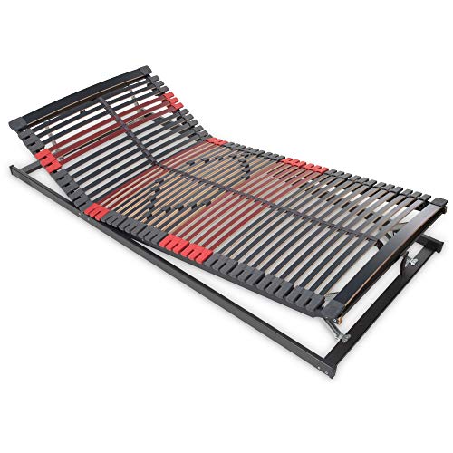 Betten-ABC Max-Premium 7-Zonen Lattenrost, Härtegradverstellung, 44 Leisten, Belastbar bis 200 kg, Für alle Matratzen, Made in Germany, Größe: 140 x 200 cm, K+F Verstellung, Fertig montiert
