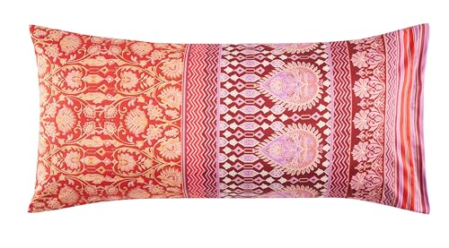 Bassetti MIRA Kissenhülle zu Bettwäsche aus 100% Baumwollsatin in der Farbe Rot R1, Maße: 40x80 cm - 9325878
