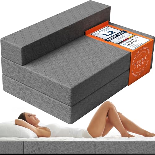 DYNMC you Schlafsofa für 2-140x200x20 cm Gästebett Klappbar - Test SEHR GUT - Klappmatratze Mittel Hart H3 - Gästematratze Klappbar Oeko TEX Standard - Bodenmatratze