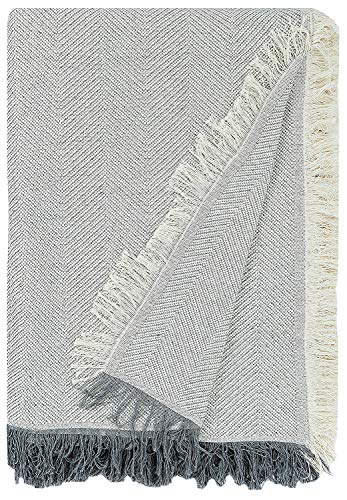 Martina Home Mehrzweck-Schaumstoff, 80% Baumwolle, 20% Polyester, Ecru/Grau, 130 x 180 cm