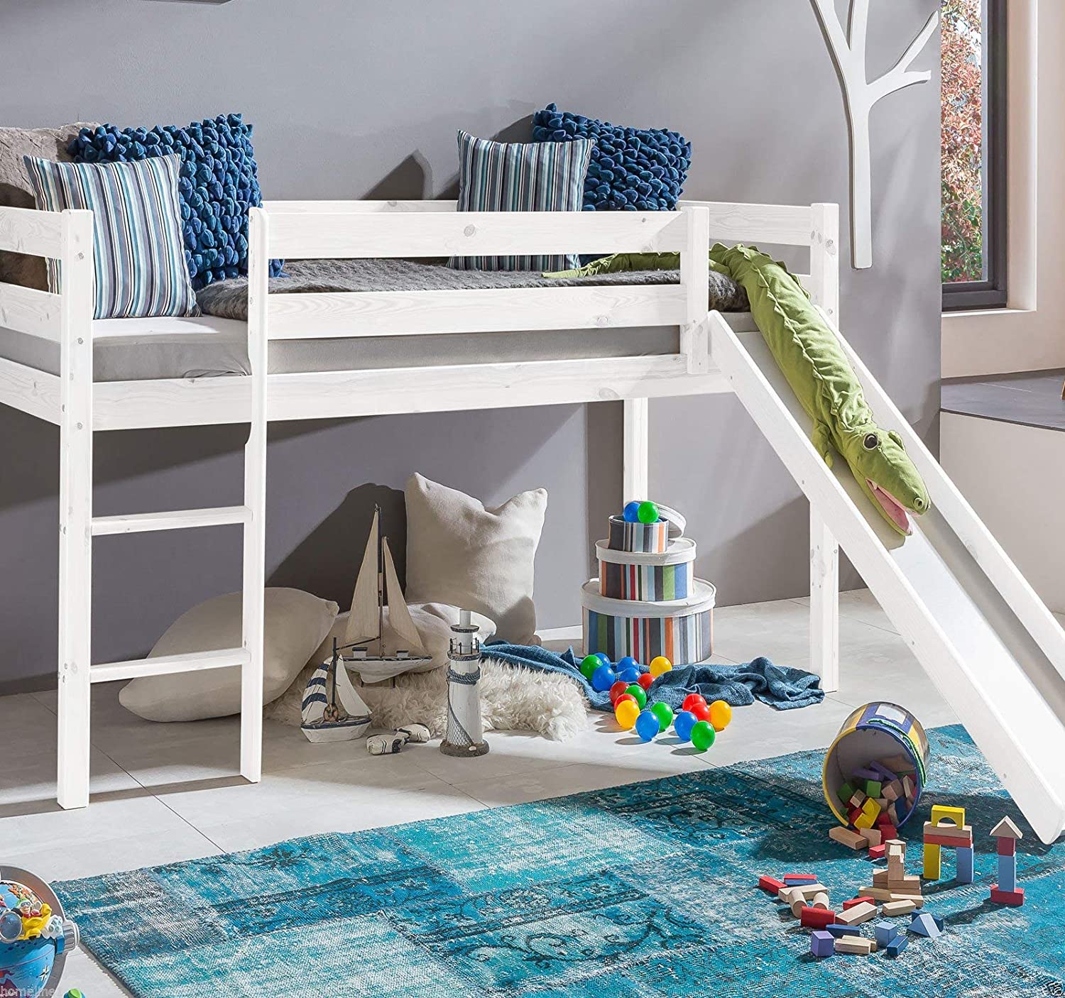 Hochbett 90X200 mit Rutsche